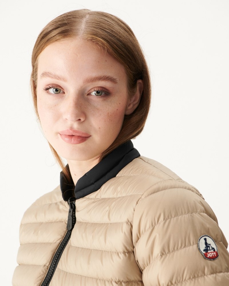 Black / Beige JOTT Reversible Hanoi Women's Down Jackets | TNC-0939