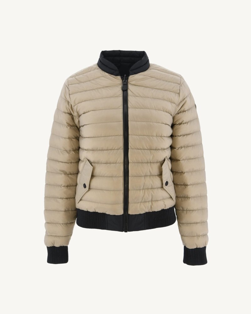 Black / Beige JOTT Reversible Hanoi Women's Down Jackets | TNC-0939