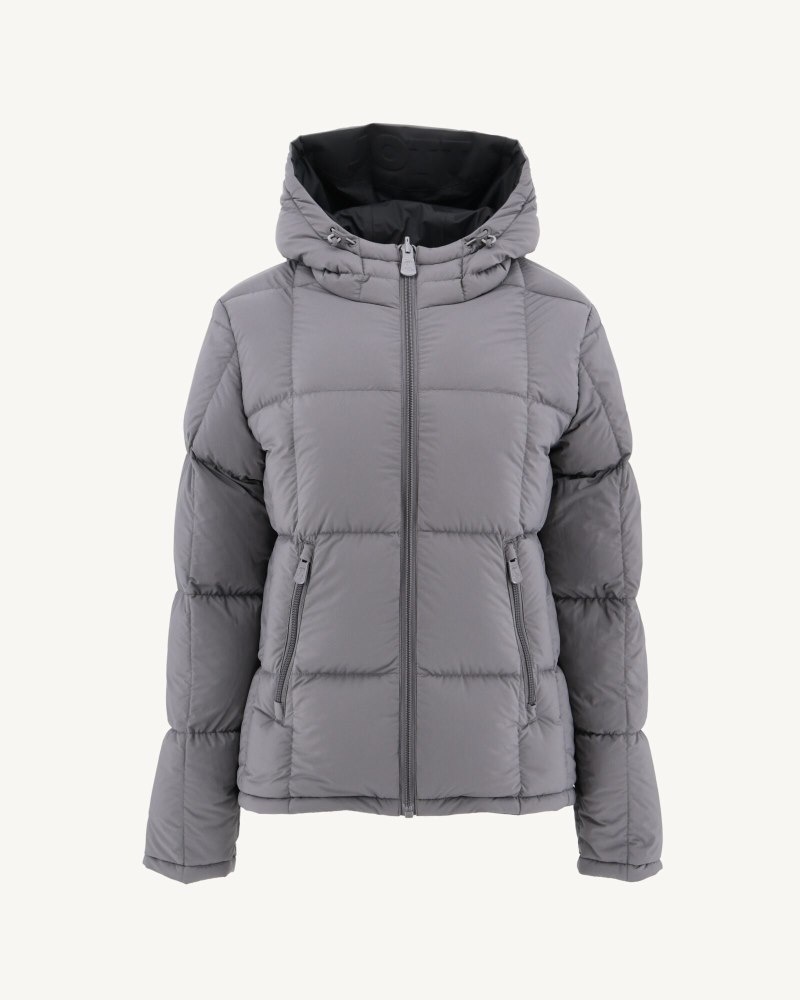 Black / Deep Grey JOTT Victoria Reversible Great Cold Women's Down Jackets | XNW-5584