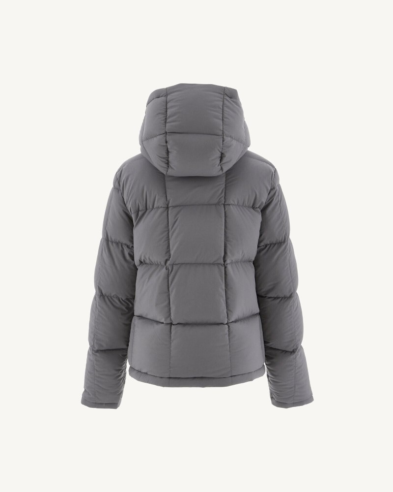 Black / Deep Grey JOTT Yoko Reversible Hooded Winter Kids' Jackets | LYW-1092