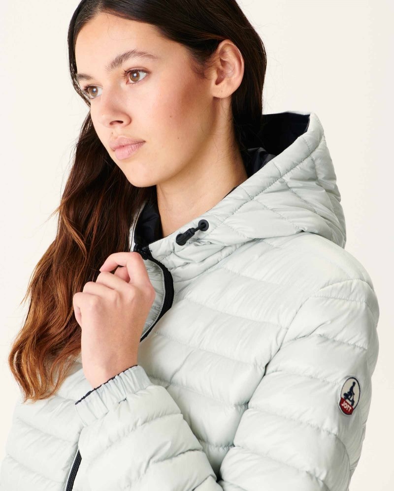 Black / Light Grey JOTT Roma Long Reversible Women's Puffer Jackets | LZW-1881