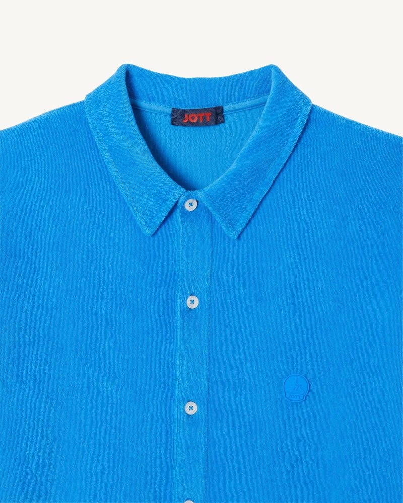 Blue JOTT Castelo Men's Polo Shirts | KDF-9709