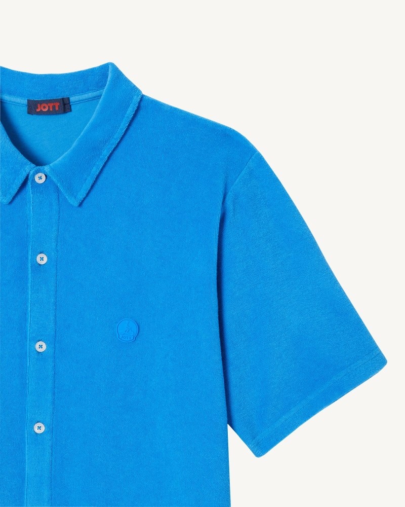 Blue JOTT Castelo Men's Polo Shirts | KDF-9709