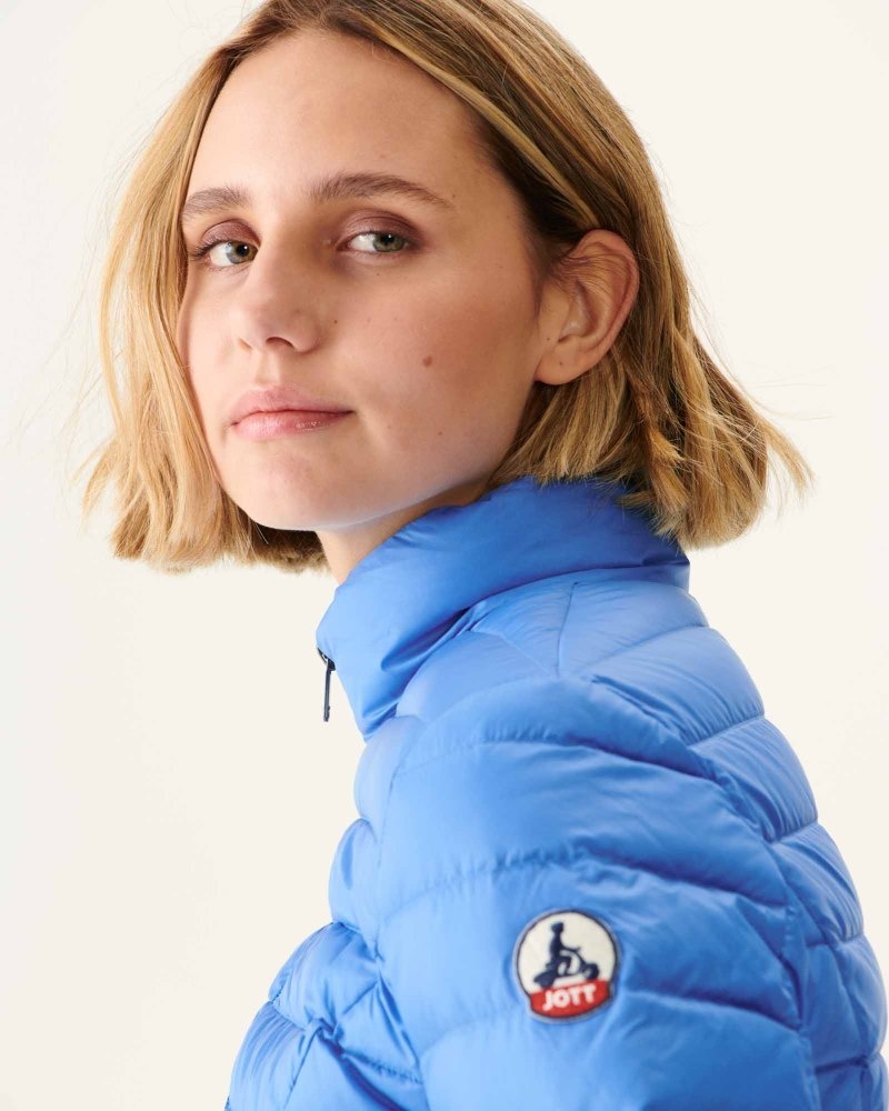 Blue JOTT Cha Lightweight Women's Down Jackets | NVL-8847