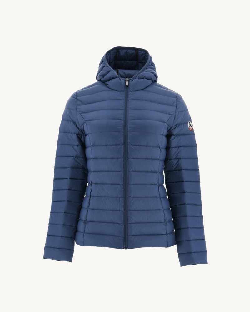 Blue JOTT Cloe Lightweight Hooded Women's Down Jackets | XVX-0130