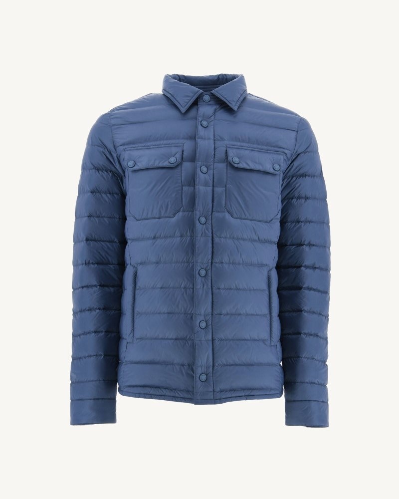 Blue JOTT Cris Light Shirt Collar Men's Padded Jackets | CHH-5198