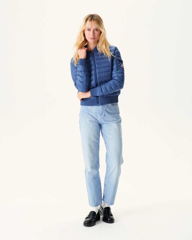 Blue JOTT Jeans Lightweight Women's Padded Jackets | XBZ-1462