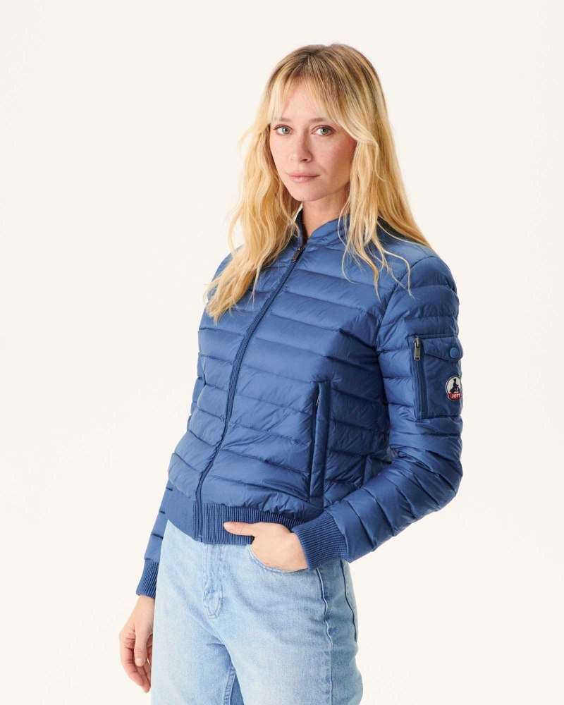 Blue JOTT Jeans Lightweight Women\'s Padded Jackets | XBZ-1462