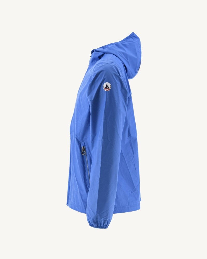 Blue JOTT Manila Packable Hooded Men's Jackets | IDN-0170