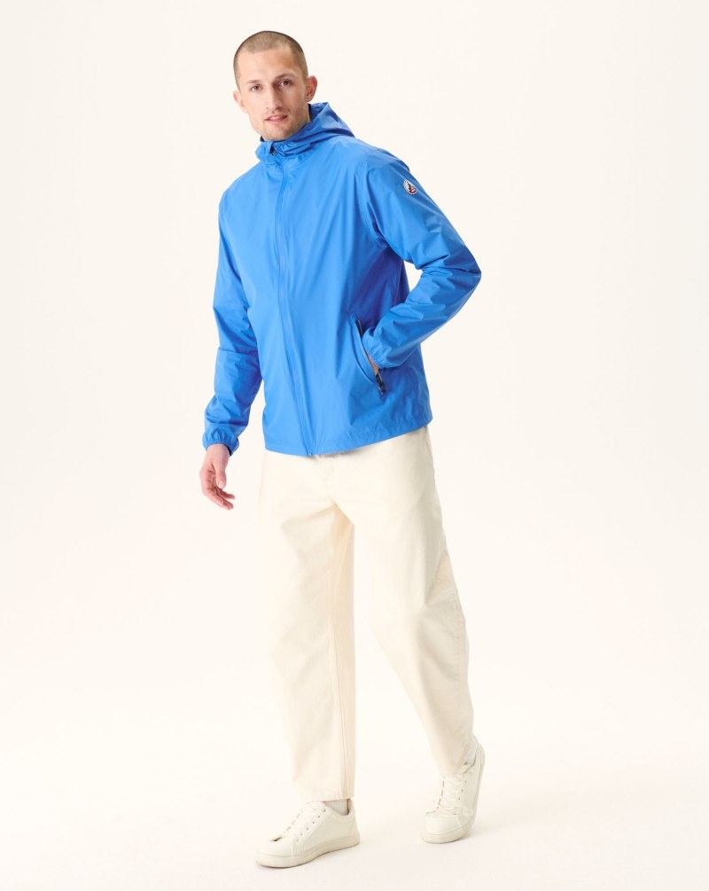 Blue JOTT Manila Packable Hooded Men's Jackets | IDN-0170