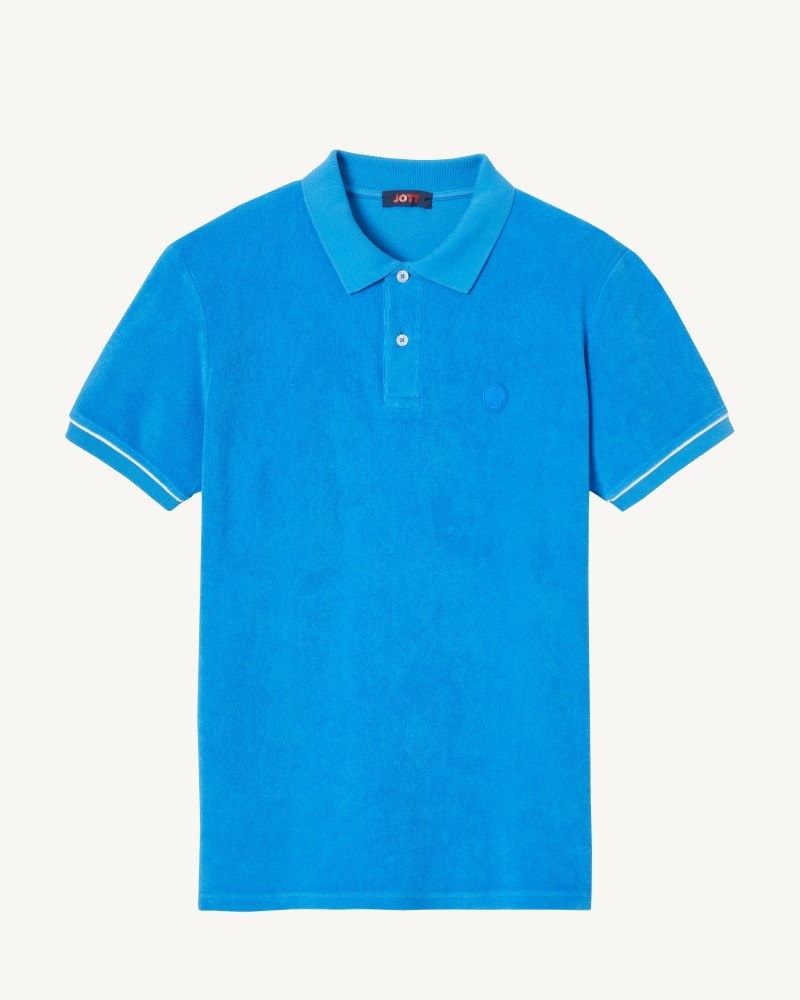 Blue JOTT Neil Men's Polo Shirts | YFF-6070