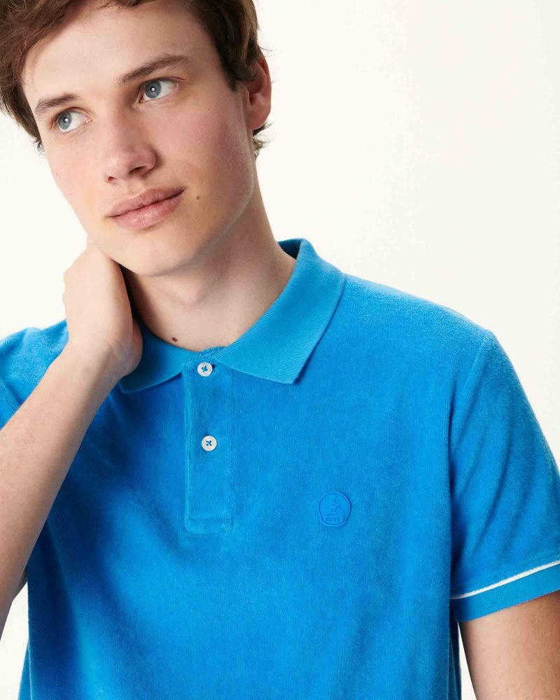 Blue JOTT Neil Men's Polo Shirts | YFF-6070