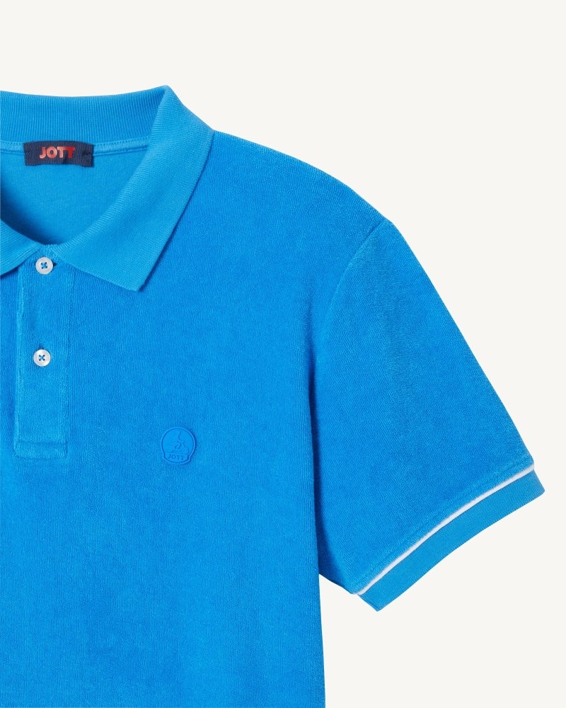 Blue JOTT Neil Men's Polo Shirts | YFF-6070