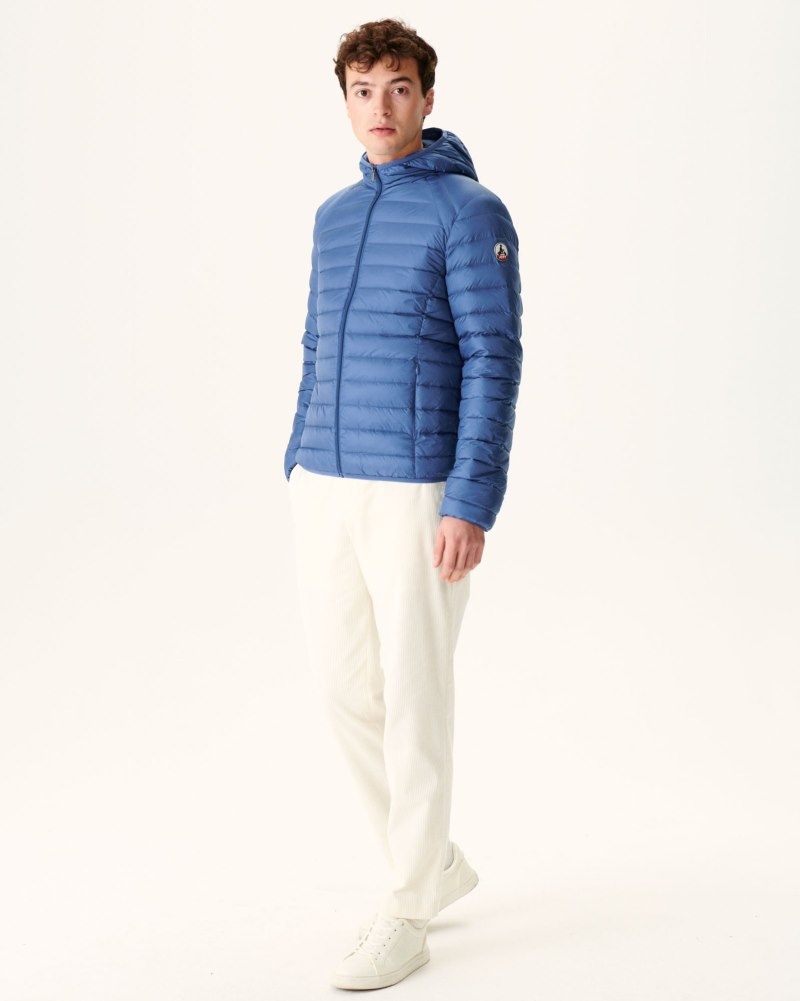 Blue JOTT Nico Light Hooded Men's Puffer Jackets | XGE-1053