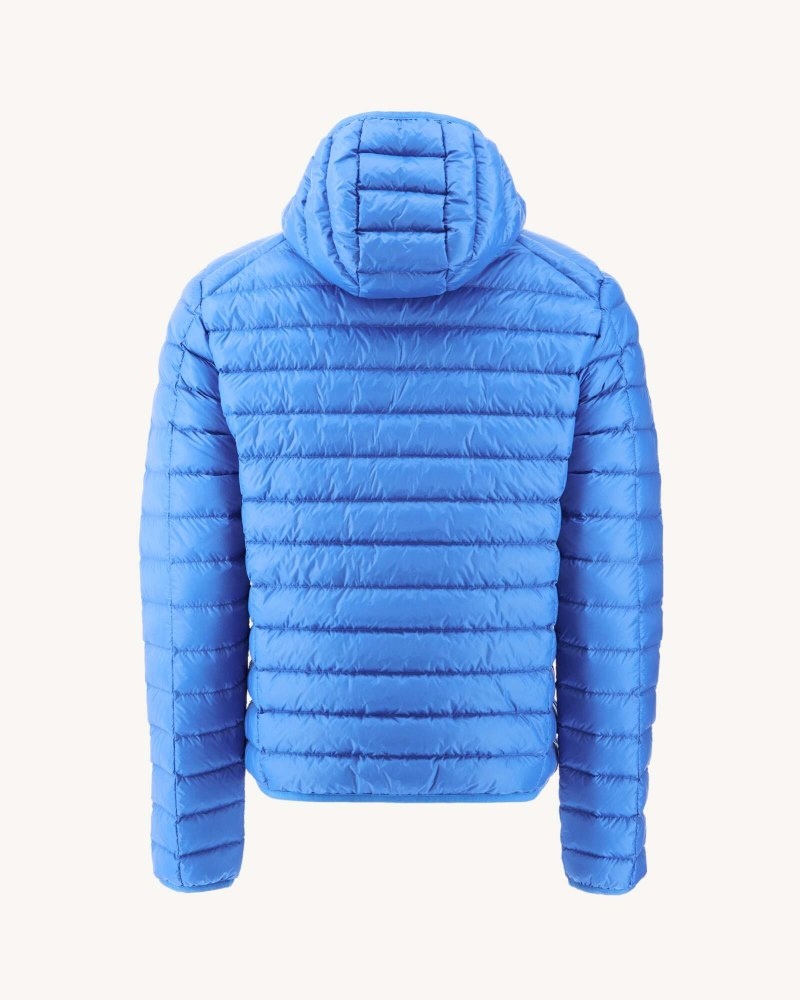 Blue JOTT Nico Lightweight Hooded Men's Down Jackets | PYK-8600