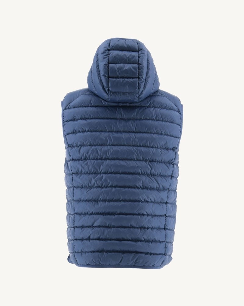 Blue JOTT Pat Sleeveless Hooded Men's Padded Jackets | ERG-1026