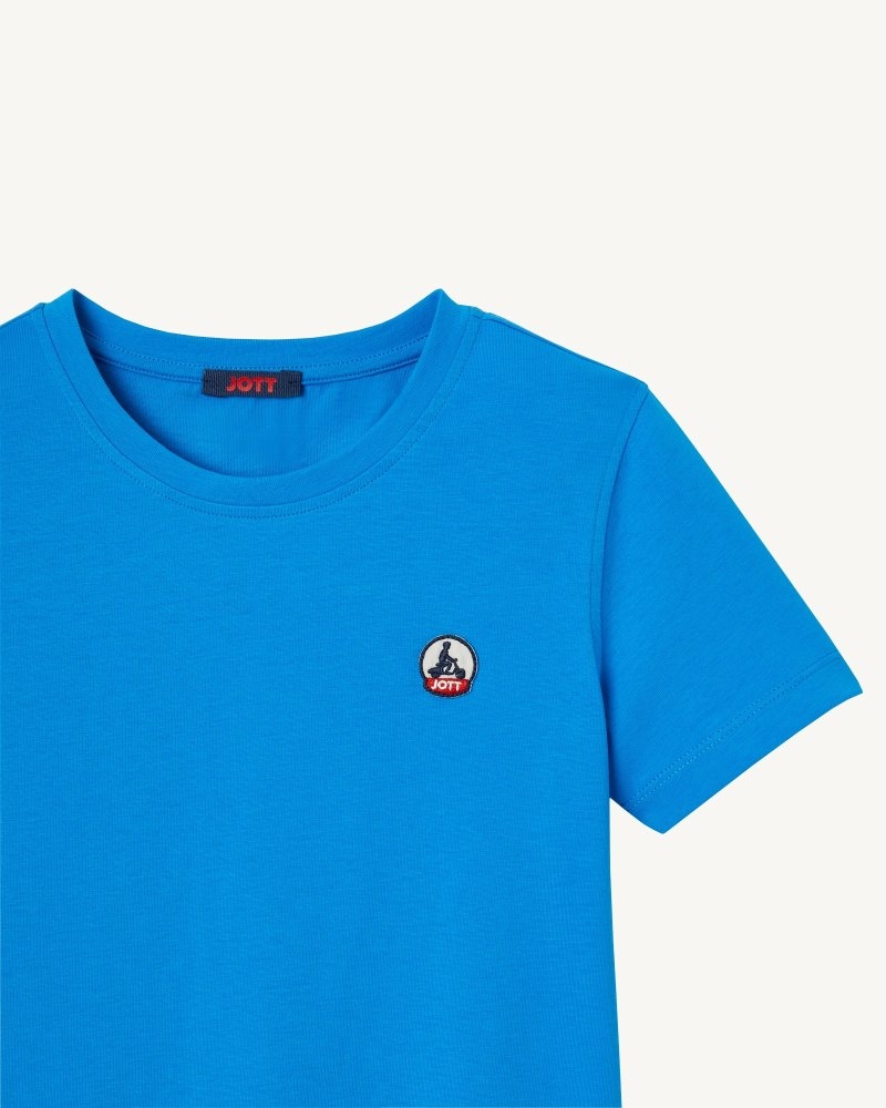 Blue JOTT Rio Round-neck Cotton Kids' T Shirts | CCY-5299