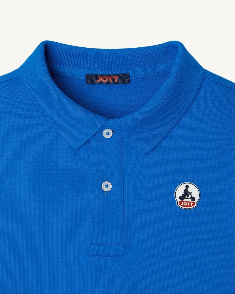 Blue JOTT Salvador Kids' Polo Shirts | UJJ-6512