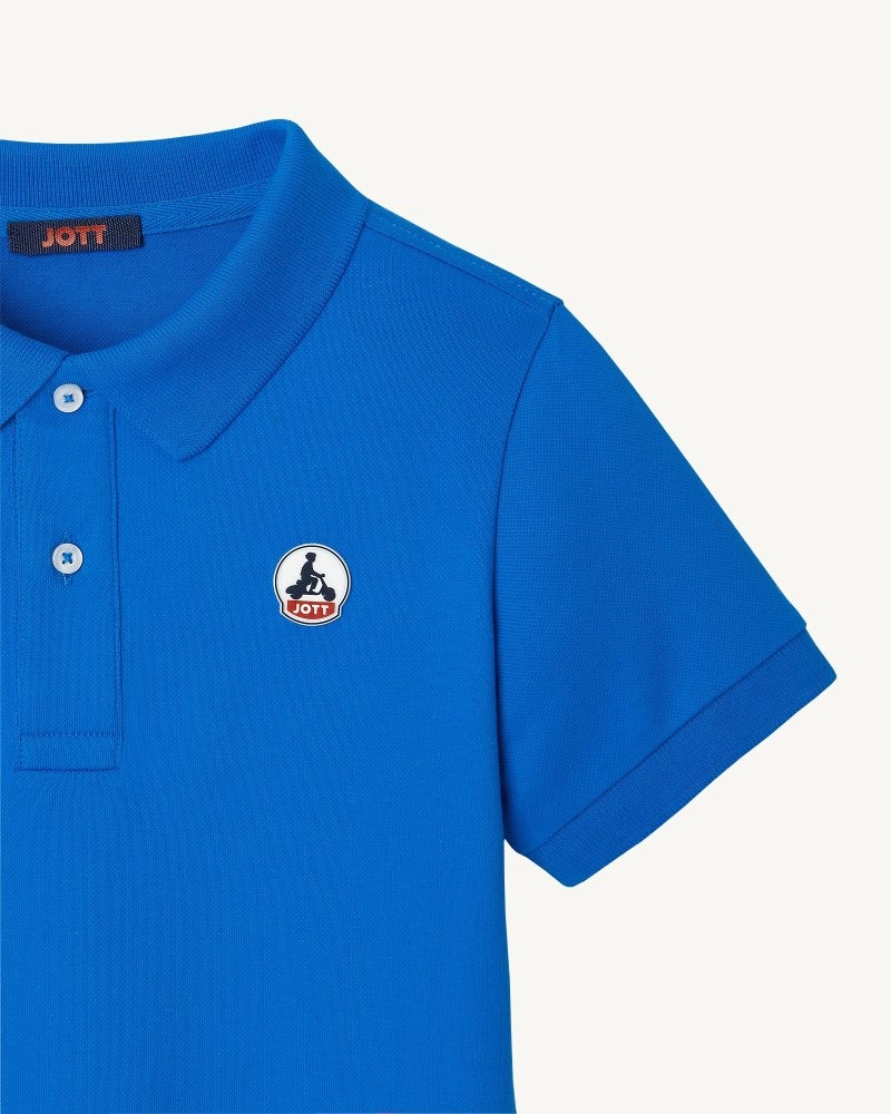 Blue JOTT Salvador Kids' Polo Shirts | UJJ-6512