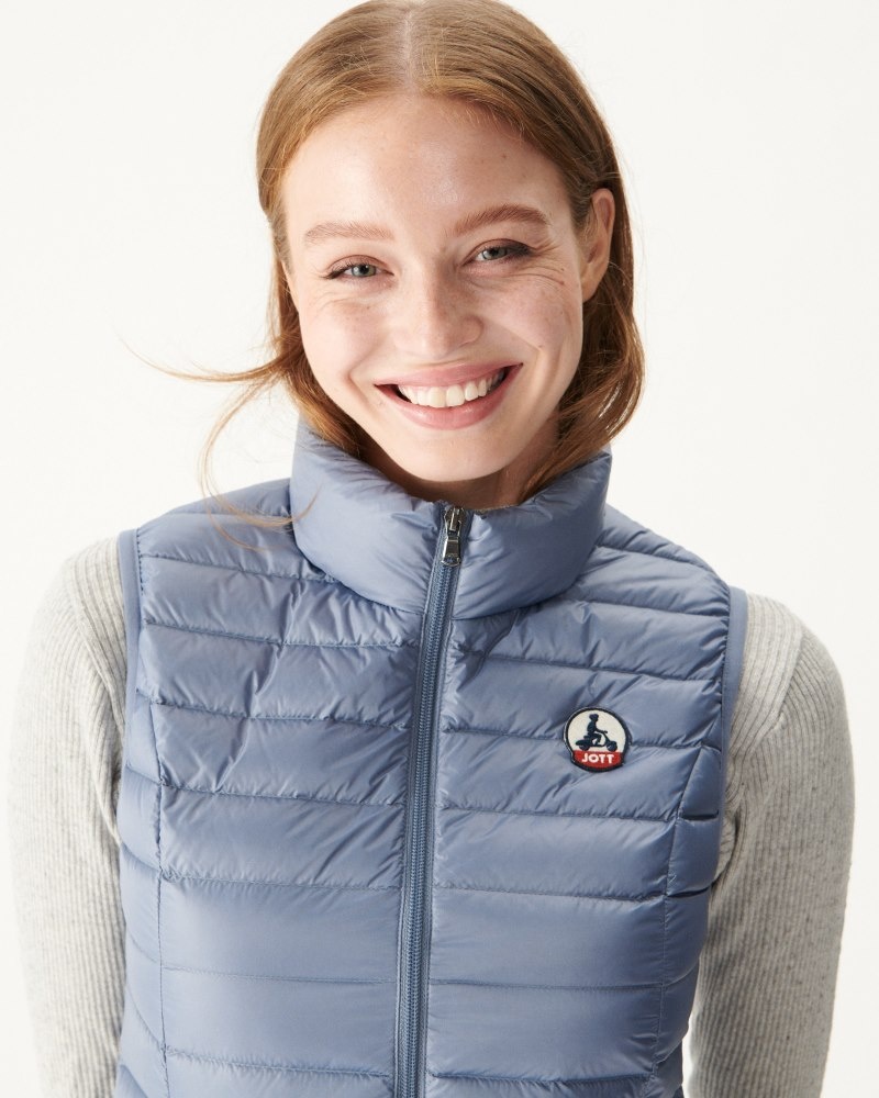 Blue JOTT Seda Light Sleeveless Women's Down Jackets | FTE-5499