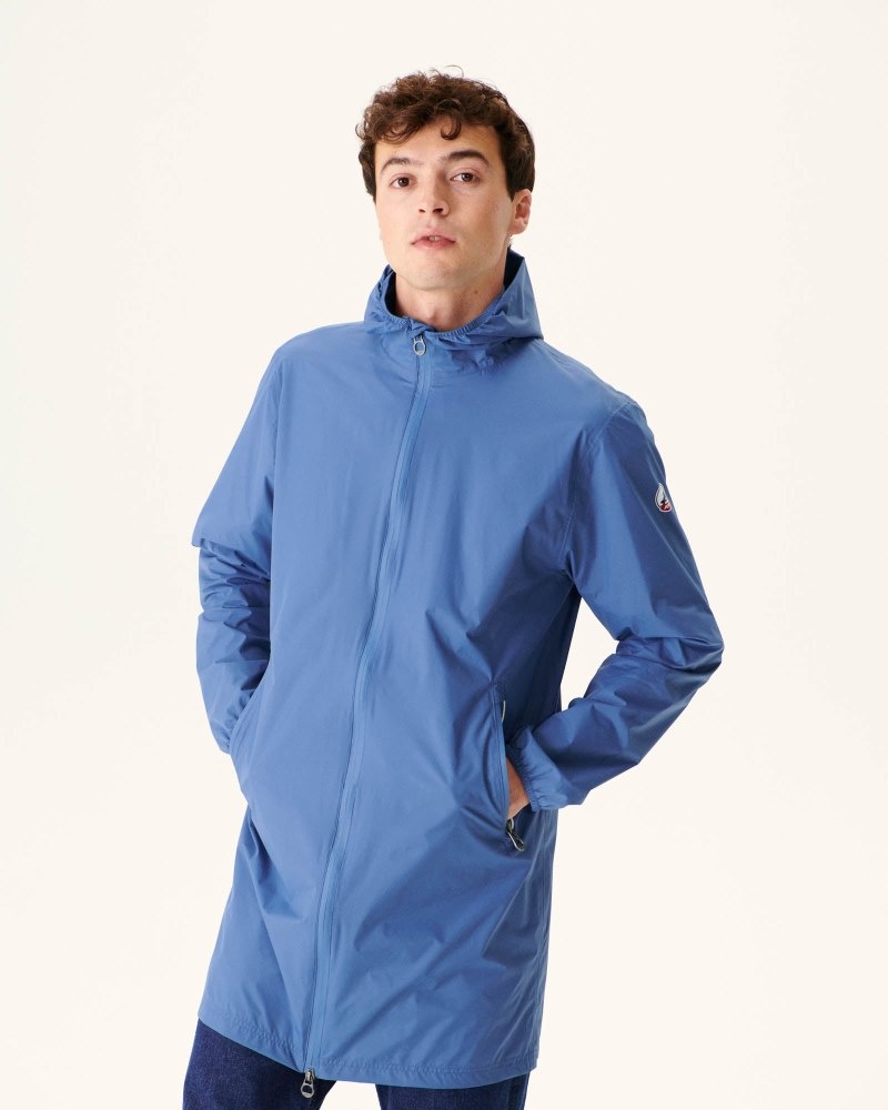 Blue JOTT Stockholm Pocketable Men\'s Rain Coats | HYU-4270