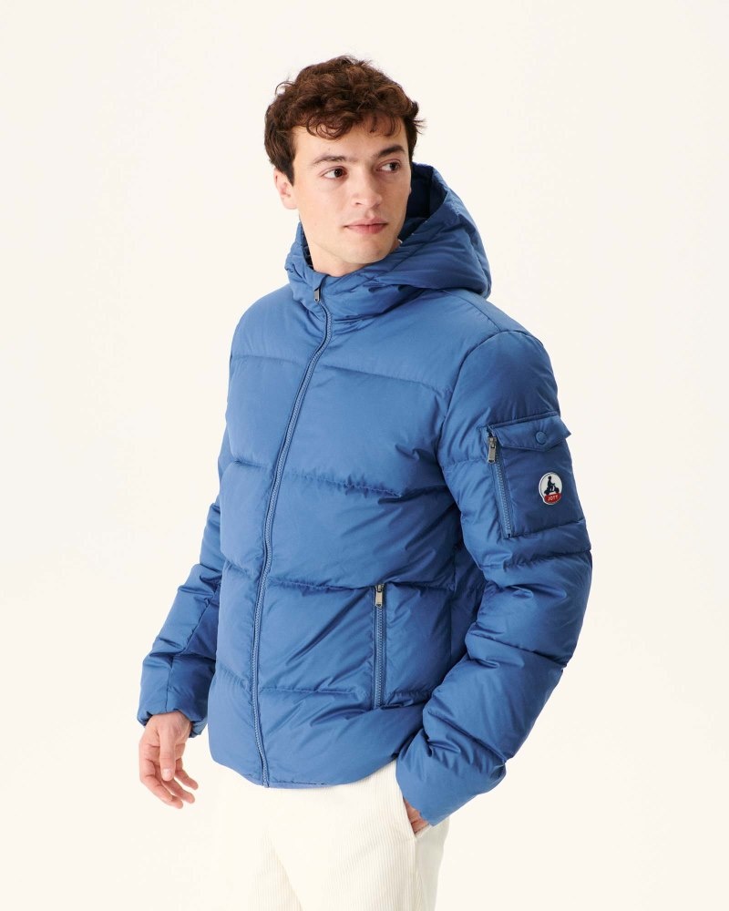 Blue JOTT Toledo Great Cold Hooded Men's Down Jackets | UOM-7258