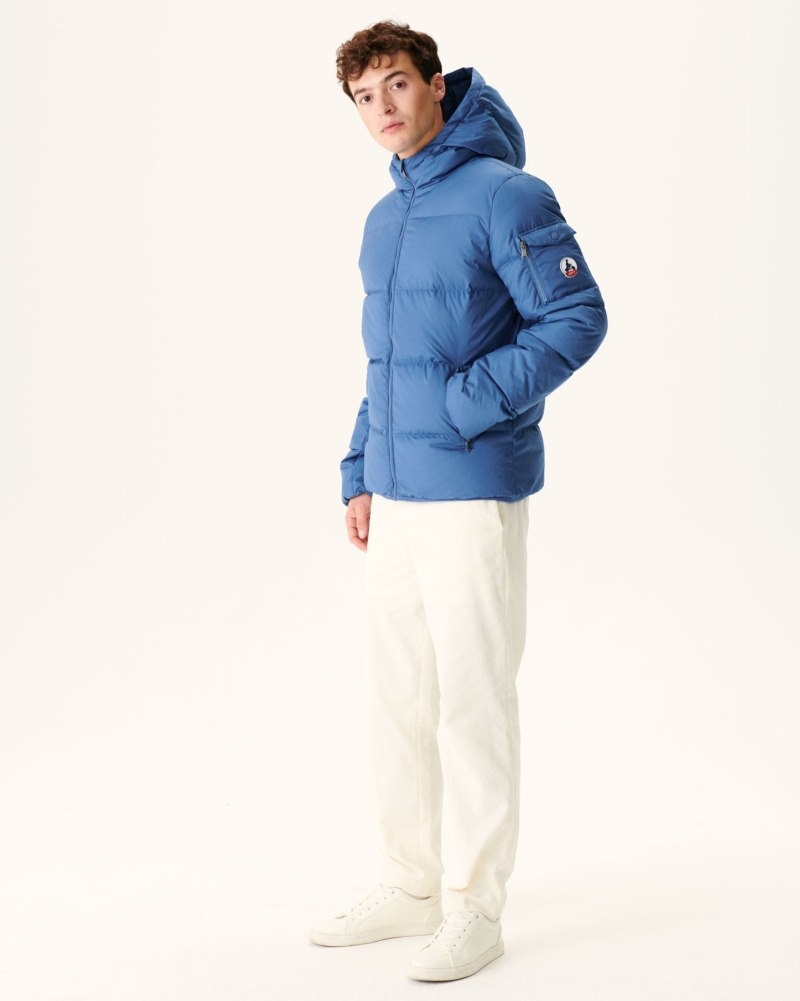 Blue JOTT Toledo Great Cold Hooded Men's Down Jackets | UOM-7258