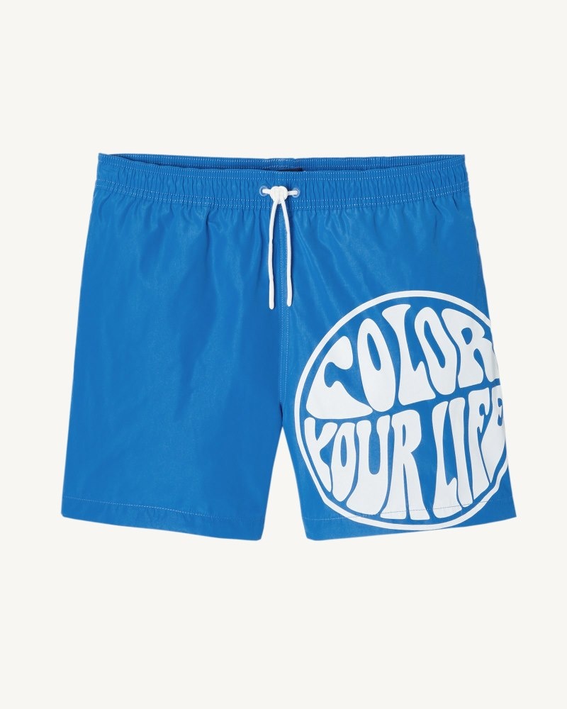 Blue / White JOTT Biarritz Men\'s Swim Shorts | BVX-2456