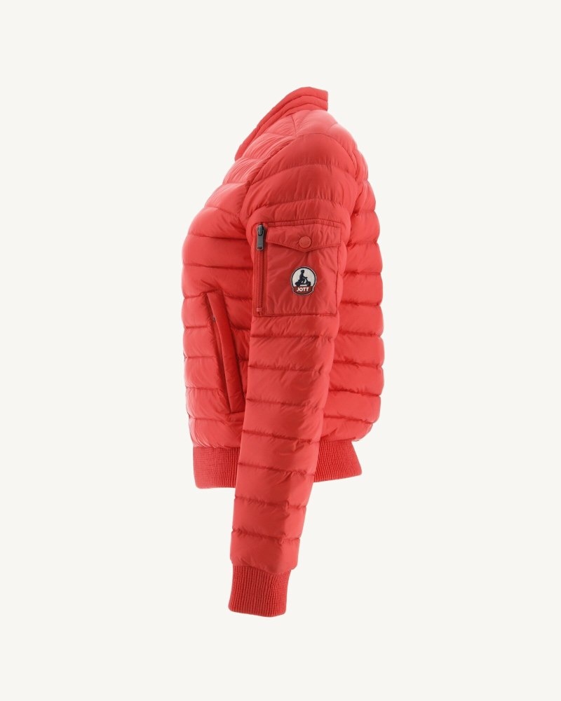 Bright Red JOTT Emmy Lightweight Women's Down Jackets | BSI-4478