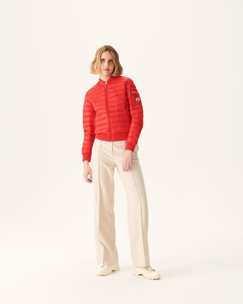 Bright Red JOTT Emmy Lightweight Women's Down Jackets | BSI-4478