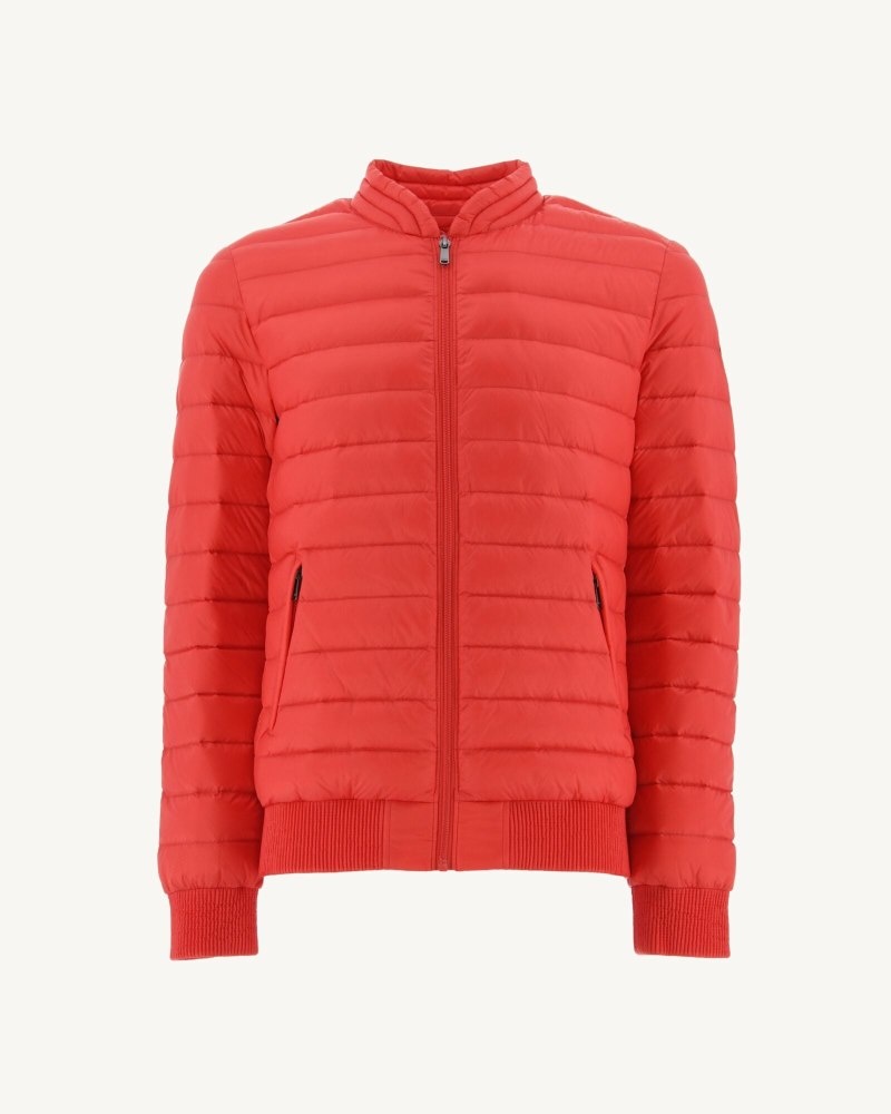 Bright Red JOTT Jordan Lightweight Men's Puffer Jackets | NOK-0917