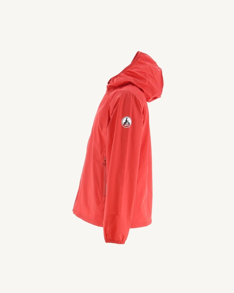 Bright Red JOTT Madeira Hooded Waterproof Kids' Jackets | YVI-4839