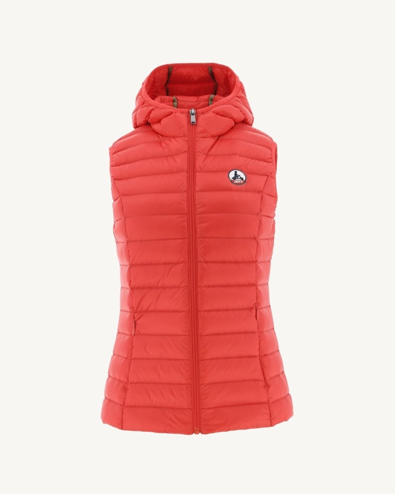 Bright Red JOTT Mali Light Sleeveless Women's Padded Jackets | ZFN-0649