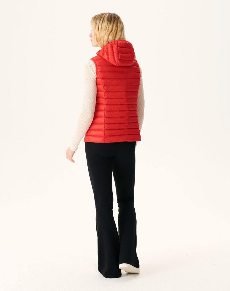 Bright Red JOTT Mali Light Sleeveless Women's Padded Jackets | ZFN-0649