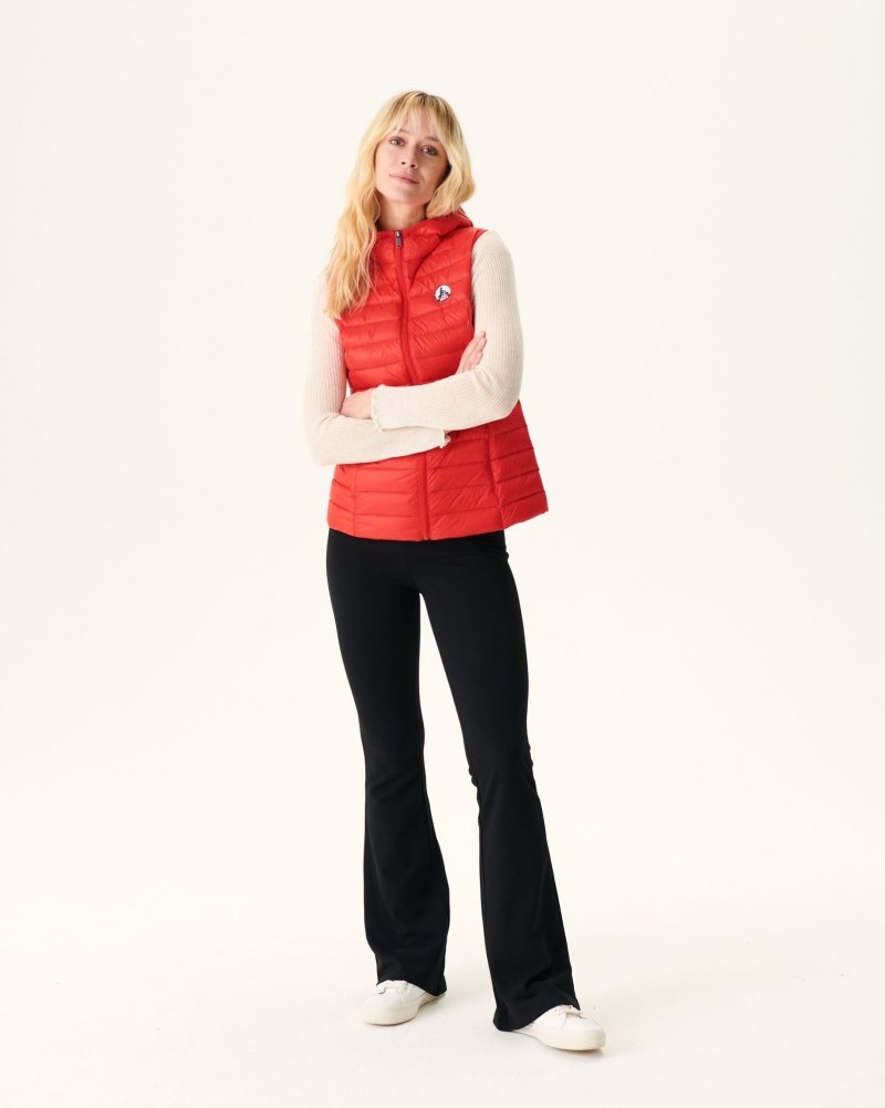 Bright Red JOTT Mali Light Sleeveless Women's Padded Jackets | ZFN-0649