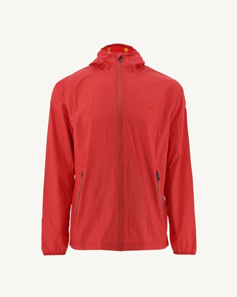 Bright Red JOTT Manila Packable Hooded Men's Jackets | BSR-4327