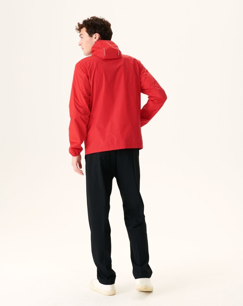 Bright Red JOTT Manila Packable Hooded Men's Jackets | BSR-4327