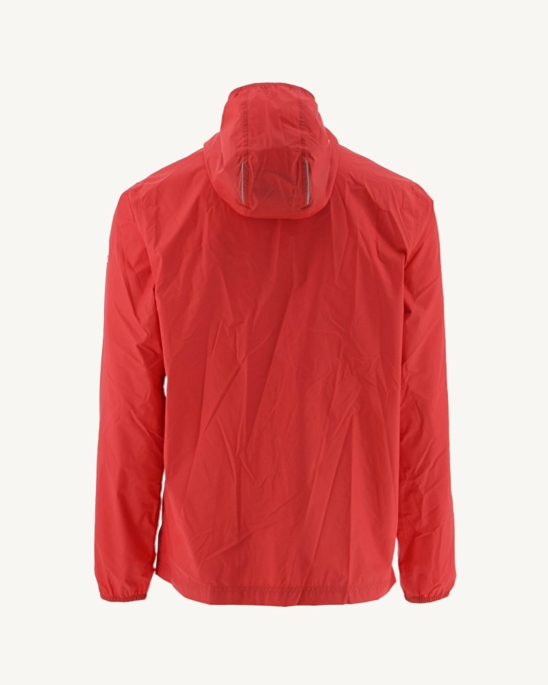 Bright Red JOTT Manila Packable Hooded Men's Jackets | BSR-4327