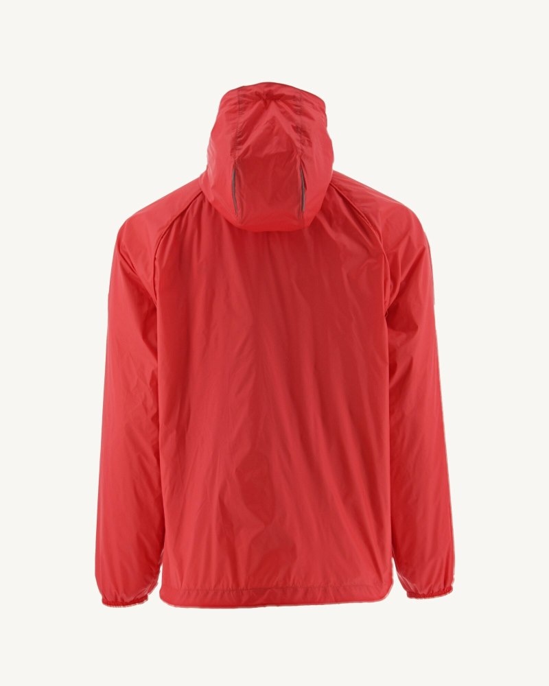 Bright Red JOTT Mistral Hooded Men's Windbreaker | KCE-1183