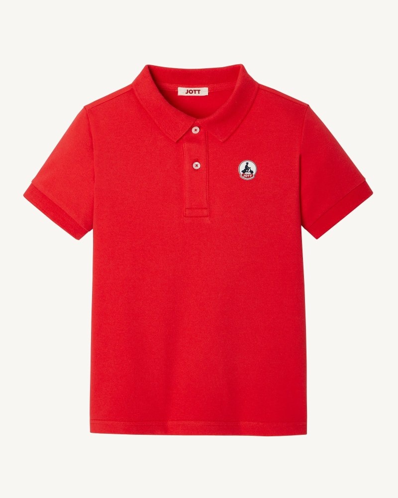 Bright Red JOTT Salvador Kids\' Polo Shirts | CXK-9837