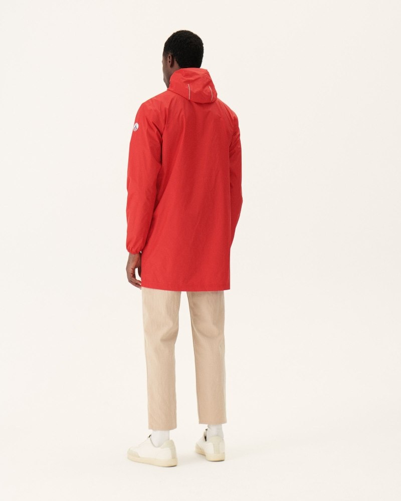 Bright Red JOTT Stockholm Pocketable Men's Rain Coats | KMP-2744