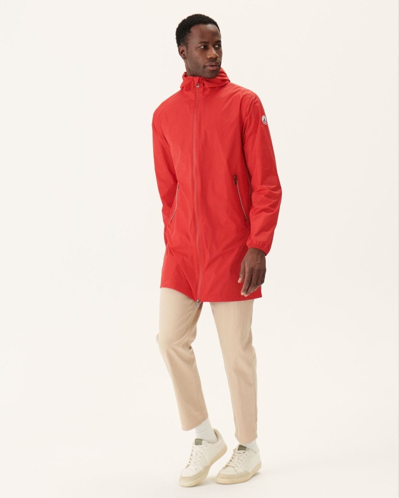 Bright Red JOTT Stockholm Pocketable Men's Rain Coats | KMP-2744