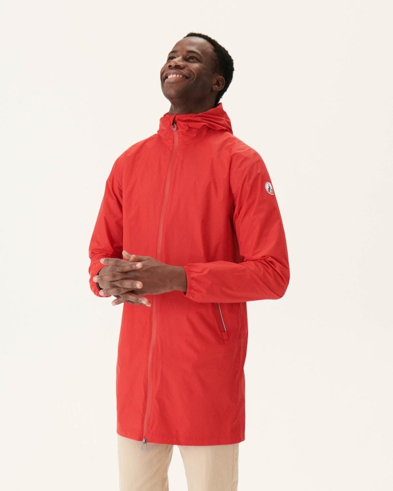 Bright Red JOTT Stockholm Pocketable Men\'s Rain Coats | KMP-2744