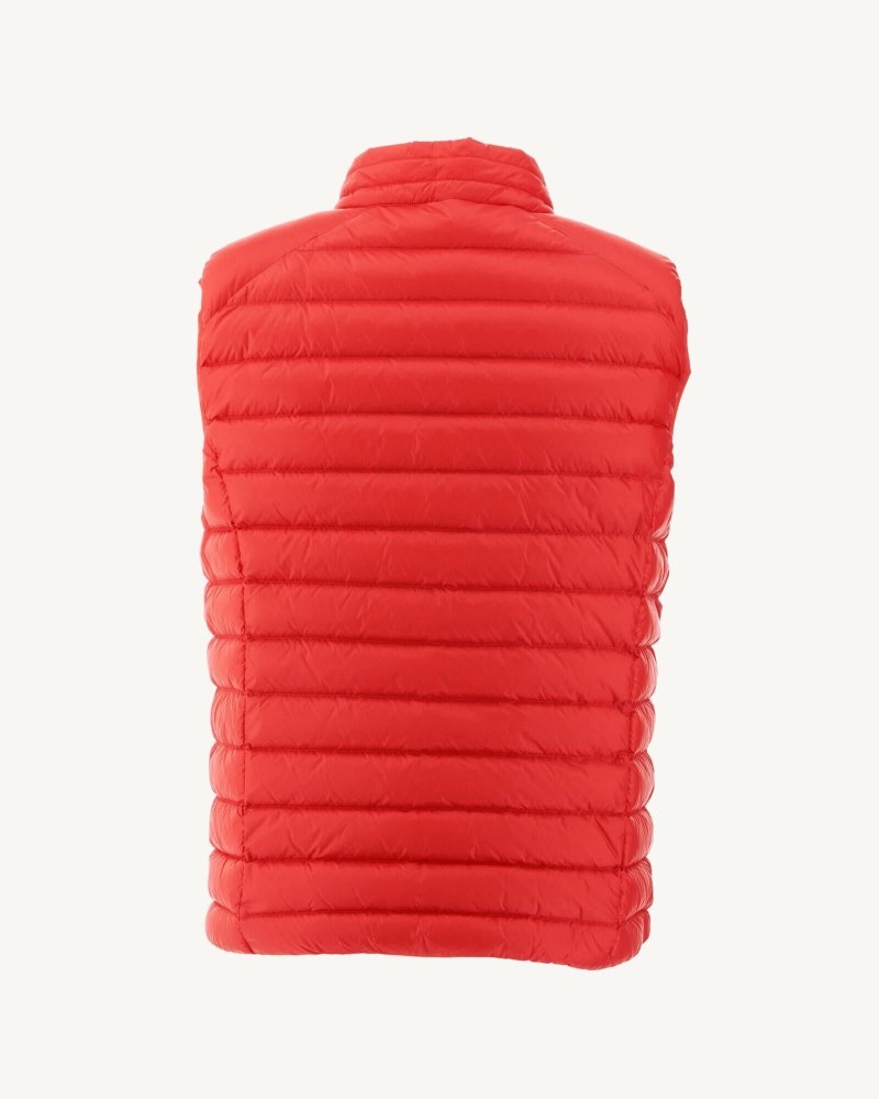 Bright Red JOTT Tom Sleeveless Men's Down Jackets | UKR-0300