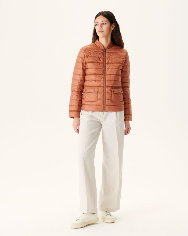 Brown JOTT Andorra Short Lightweight Women's Jackets | VMS-0882