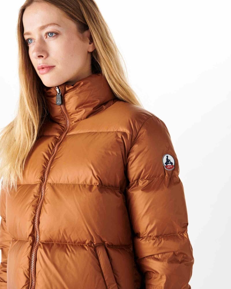 Brown JOTT Cardiff Grand Froid Quilted Women's Down Jackets | DBU-0230