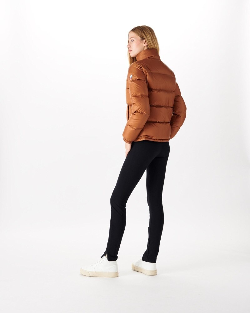 Brown JOTT Cardiff Grand Froid Quilted Women's Down Jackets | DBU-0230