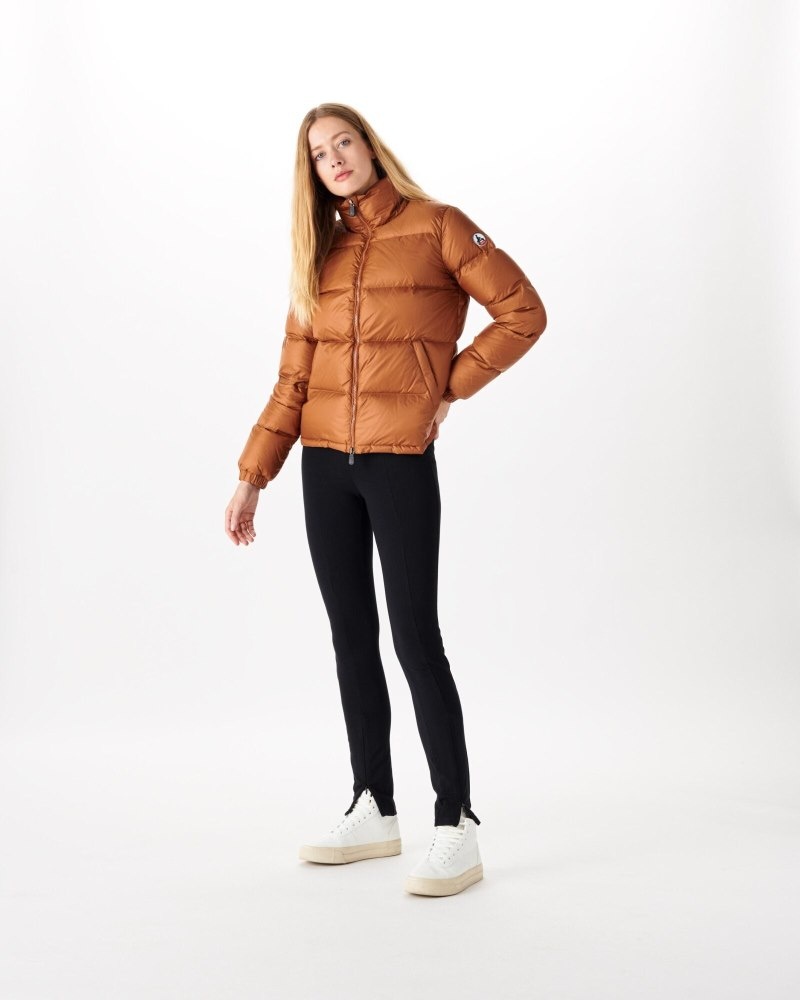 Brown JOTT Cardiff Grand Froid Quilted Women's Down Jackets | DBU-0230