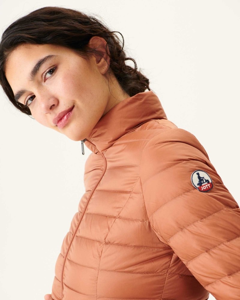 Brown JOTT Cha Lightweight Women's Padded Jackets | LCF-4257