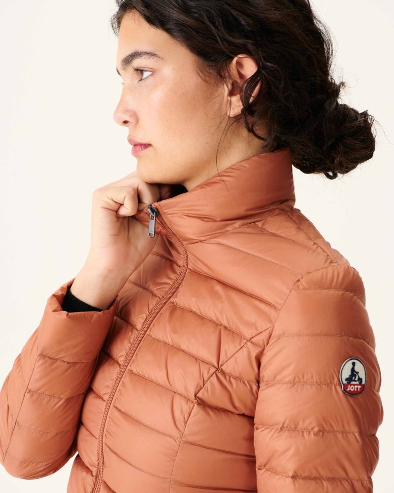 Brown JOTT Cha Lightweight Women's Padded Jackets | LCF-4257